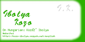 ibolya kozo business card